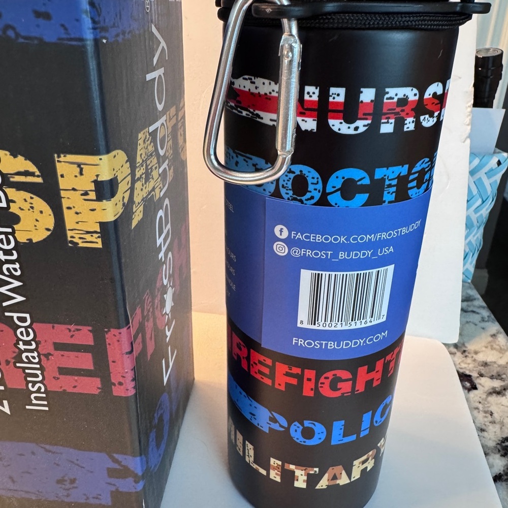 FrostBuddy~First Responder~24oz Sports Buddy Insulated Water Bottle~NEW IN BOX - Picture 2 of 8